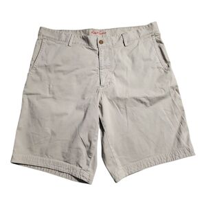 Robert Graham Tan Flat Front Shorts Sz 36 Classic Fit Khaki Cotton Blend Casual